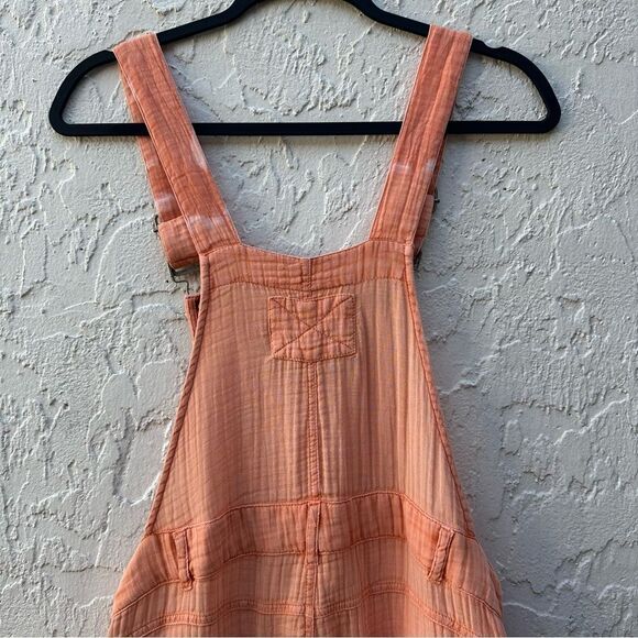 PILCRO Bib Shortalls Women 6 Gauze Peach Anthropologie - Picture 4 of 10